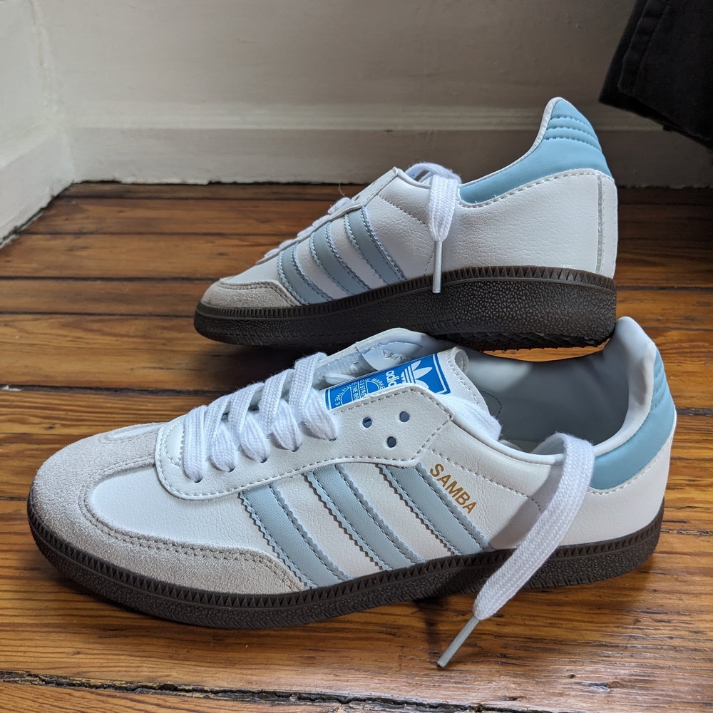 Adidas Samba OG sneakers White And Halo Blue